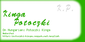 kinga potoczki business card